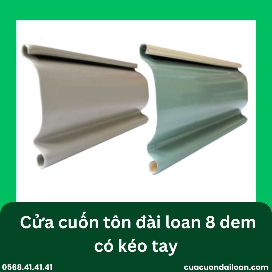 Cửa cuốn 8 dem kéo tay.