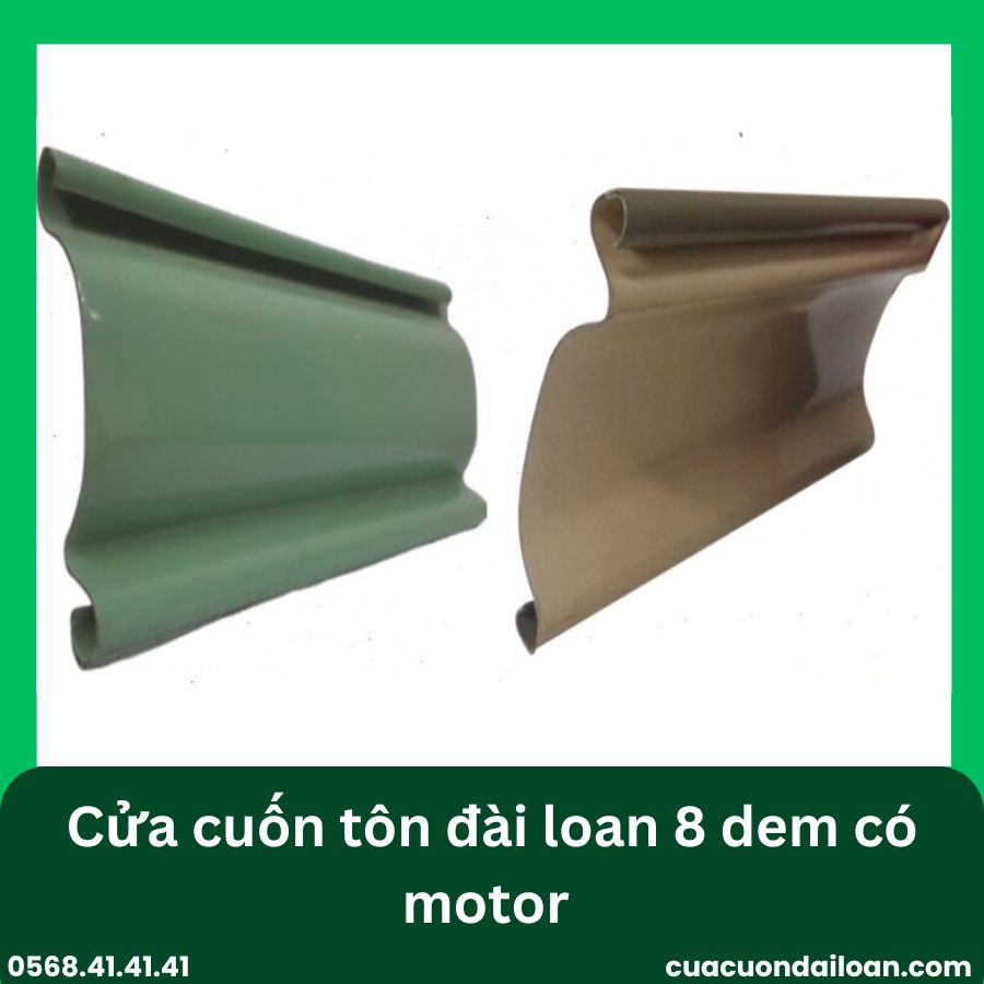 cửa cuốn Đài Loan 8 dem có motor 